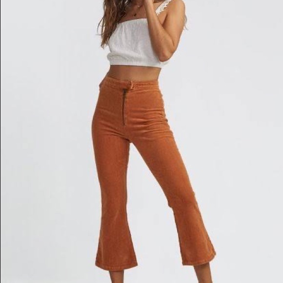 Billabong Pants - Billabong Road Flare Cropped Corduroy Pants